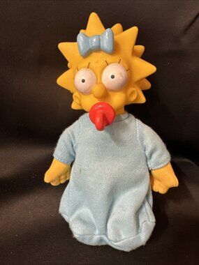 Maggie Simpson 1990 The Simpsons Vinyl Plush Doll Toy Doll 8"